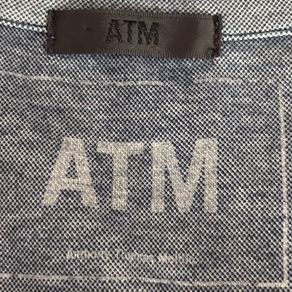 ATM Anthony Thomas Melillo Pima Cotton V Neck Shift Dress in Blue - Size Small - Picture 5 of 7